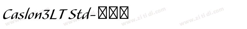 Caslon3LT Std字体转换